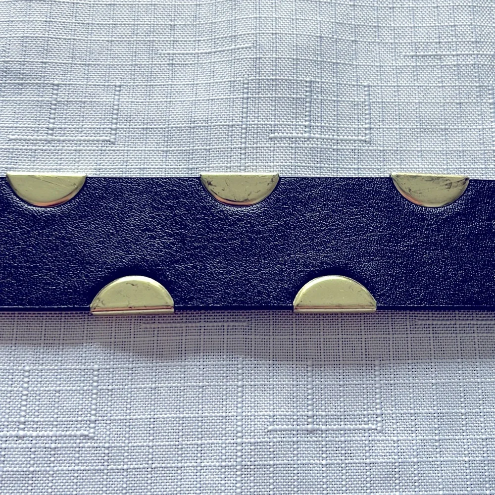 BLACK BELT WITH METALLIC GOLD STUDS